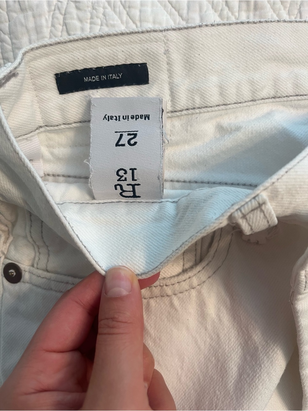 R13 Off-White Denim Jeans